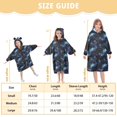 thumbnail image 4 of FORMRS Wearable Blanket Hoodie with Sleeves for Kids Cozy Flannel Sweatshirt, Watercolor Galaxy, 4 of 7