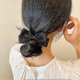 thumbnail image 3 of Bow Scrunchies for Women Ponytail Holder Hair Ties Silk Scrunchies for Hair Ropes Bowknot Black Red White Scrunchy Hair Accessories Elastic 3PCS 5cm, 3 of 5