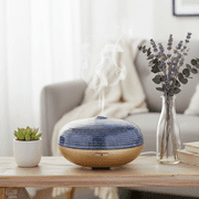 Better Homes & Gardens Cool Mist Ultrasonic Oil Diffuser, Ceramic Blue, 150 mL