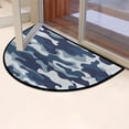 thumbnail image 6 of Classic Camo Half Round Door Mat, Navy Blue Non-Slip Half Circle Area Rug Doormat Washable Half Moon Rug Indoor Entrance Doormat for Kitchen Bedroom Home Decor 24"x36", 6 of 7