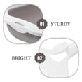 thumbnail image 3 of MUSEYA Small Kitten Litter Box Set Easy to Clean Semi Enclosed ABS Grey 1 Set, 3 of 7