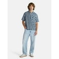 thumbnail image 2 of No Boundaries Boxy Button Down Shirt with Short Sleeves, Men's and Big Men's, 2 of 3