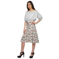 thumbnail image 2 of Moomaya Poly Spandex Skirt With Elastic Waist Printed Skirt Ladies Summer Wear, 2 of 5