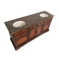 thumbnail image 4 of Silkroad Exclusive  Watsonville 72-inch Double Sink Bathroom Vanity Baltic Brown Granite Top, 4 of 5