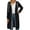 225#Black, variant on Women Casual Zip up Polyester Hoodies, Long Hoodie Tunic Jackets Long Sleeve Sweater Dress with Side Pockets Brown S