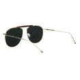 thumbnail image 4 of SA106 Mens Vintage Mirrored Mirror Flat Lens Aviator Sunglasses Gold Orange, 4 of 4