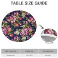 thumbnail image 6 of Round Fitted Tablecloth with Elastic Edges Fits 36"-44" Round Tables Pioneer Colorful Floral Waterproof Table Cover Washable Indoor and Outdoor for Party Kitchen Dinner Banquet Patio Picnic, 6 of 7