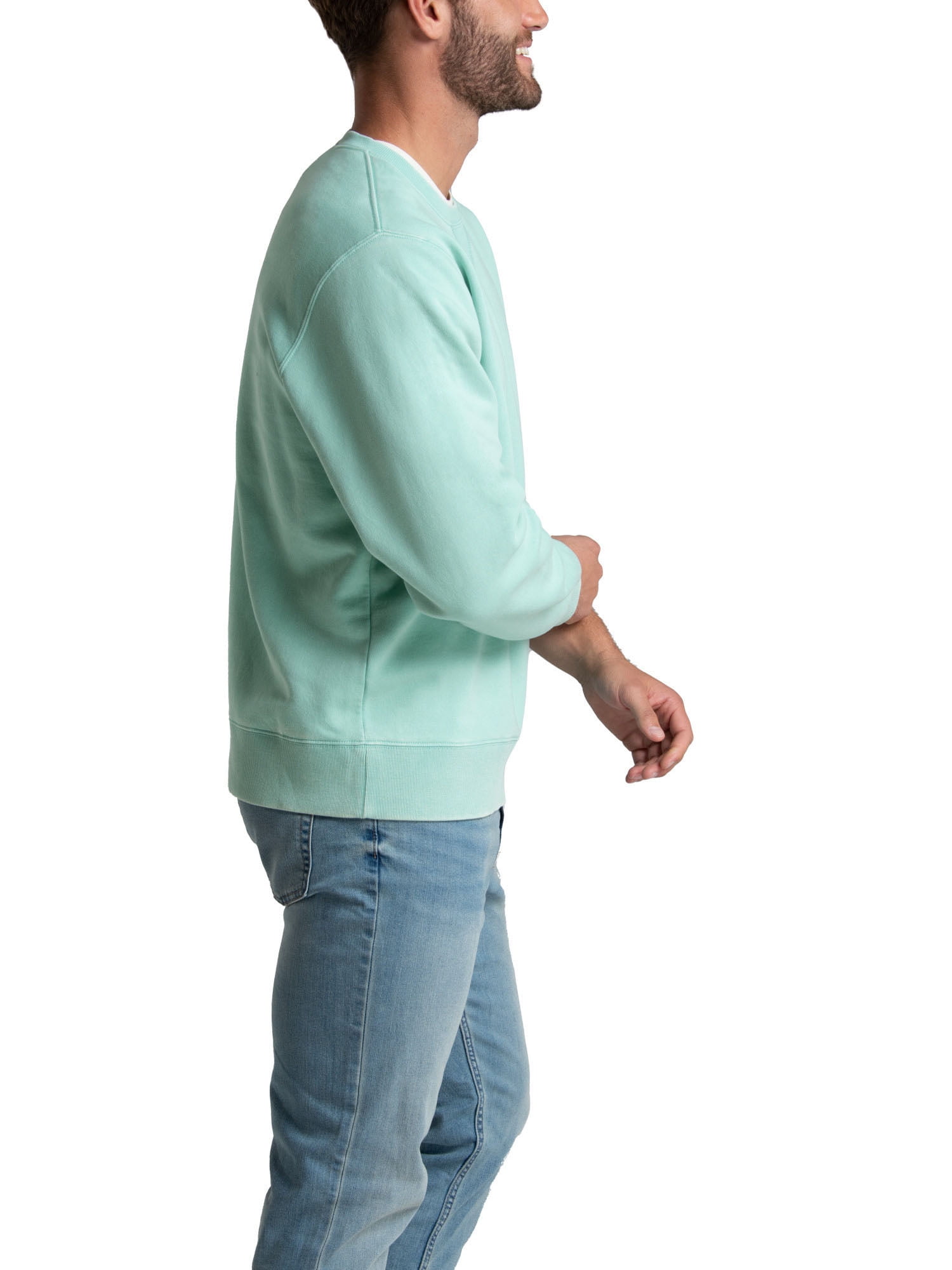 Fruit of the Loom Men's Ultra-Soft Garment Dyed Crew Sweatshirt, Sizes S - 2XL