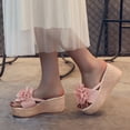 thumbnail image 3 of Dakaela Sandales Espadrilles à Plateforme Compensée pour Femmes, à Enfiler, Bout Ouvert, Talons Hauts, Sandales de Plage d'Été, 3 of 8