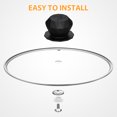 thumbnail image 2 of Silicone Universal Pot Lid Replacement Knobs Pan Lid Holding Handles 2 Pack Black, 2 of 6