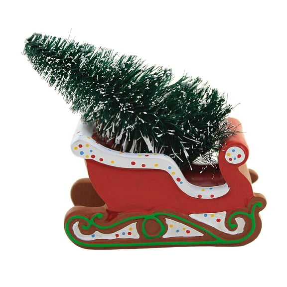 Department 56 Gingerbread Christmas Sleigh Village Accessory 3.6in H