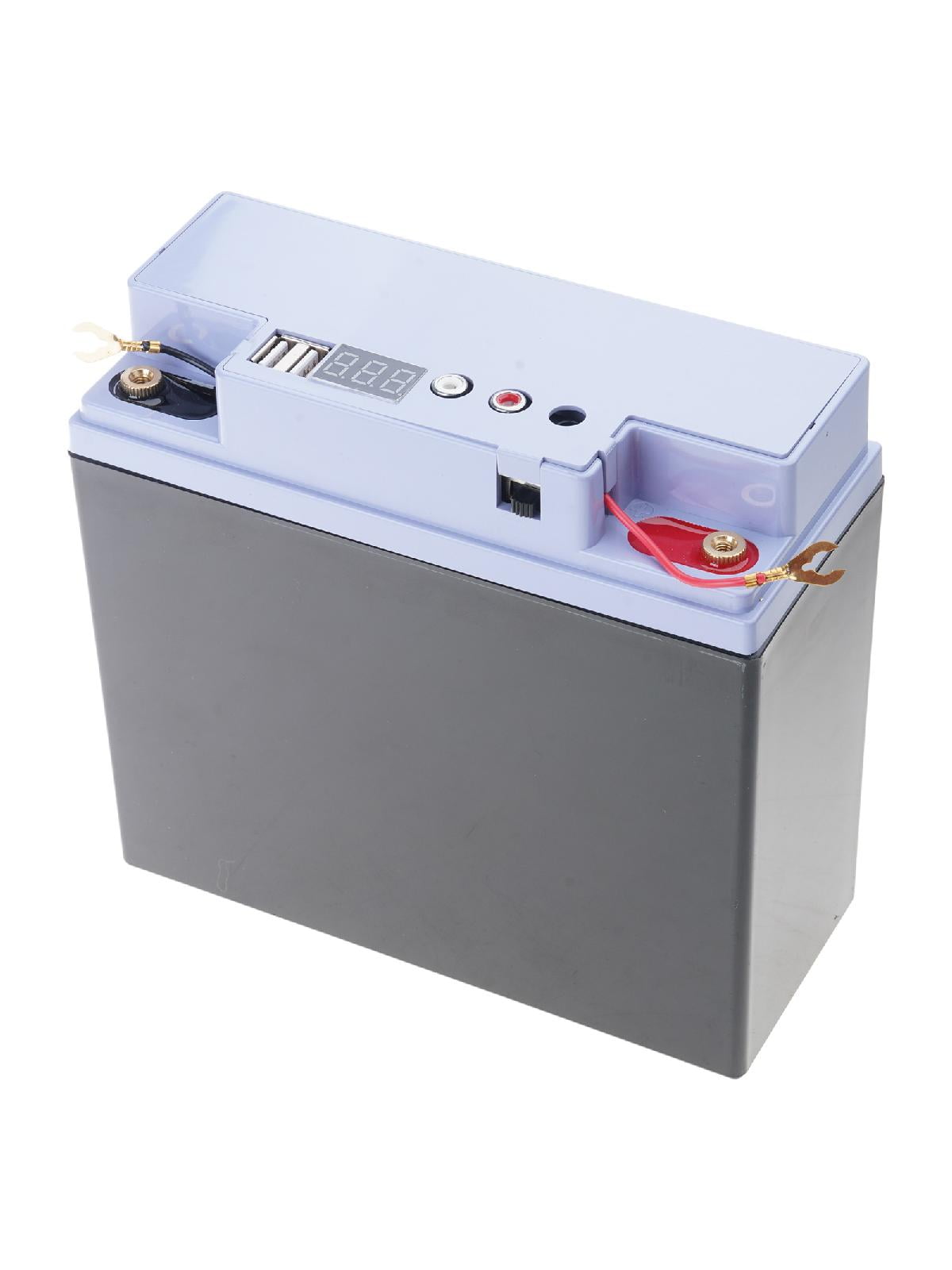 Battery Charging Case Power Banks Box with 2 USB Output Charging 12V 17A Rechargeable Battery Case Replacement