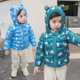thumbnail image 4 of Uccdo 1-5T Toddler Boys Girls Winter Hooded Coats Jackets Cartoon Print Warm Puffer Coat Outwear, 4 of 4