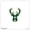Unframed Version, variant on Gallery Pops NBA Milwaukee Bucks - Primary Logo Wall Art, Unframed Version, 12" x 12"