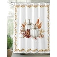 thumbnail image 2 of Fsddascl Grey Fall Shower Curtain Set - 72" x 78" Washable Bathtub Curtain with 12 Hooks, Thanksgiving Maple Leaf Harvest Botanical Waterproof Fabric Stall Shower Curtains for Bathroom/Bathtub Décor, 2 of 6