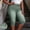 c01Green, variant on LNWUY Women's Plus Size Faux Denim Capris Stretchy High Waisted Leggings Skinny Washed Distressed Capris with Pockets Yellow M