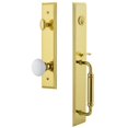 thumbnail image 3 of Grandeur 849115 Carre Solid Brass Rose Dummy Full Plate 'C' Grip Handleset - Brass, 3 of 5