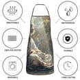 thumbnail image 6 of Yiaed Forest Meditating White Tiger Print Kitchen Apron with Hand Wipe Pockets,Big Pocket,Aprons for Women with Pockets, Waterproof for Cooking Baking, 6 of 7