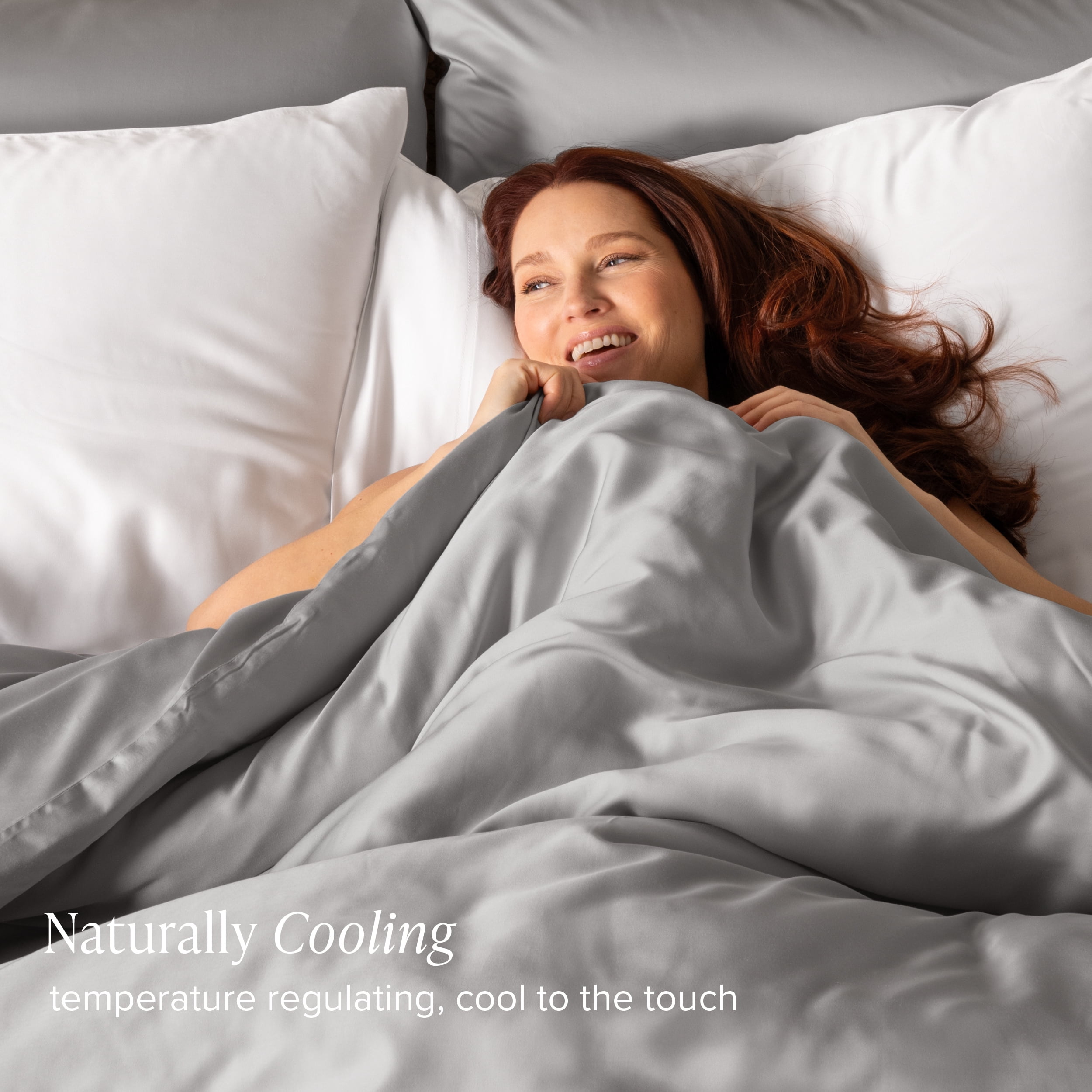Bare Home Bamboo 2-Piece Duvet Cover Set - Made from Rayon Fibers - Soft, Cooling & Breathable - Twin/Twin-XL,Light Gray