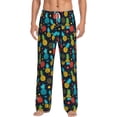thumbnail image 2 of Lsque Colorful Pineapple Print Men's Pajama Pants, Lounge Pant - Comfortable Home Wear,Elastic Waistband, Stylish Design-X-Large, 2 of 9
