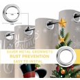 thumbnail image 4 of Fsddascl Light Grey Beige Ombre Christmas Blackout Curtains for Bedroom/Living Room, Thermal Insulated Kitchen Curtains, Xmas Snowman Tree Elk Snowflake Grommet Darkening Window Treatment 52"x84"x2, 4 of 6