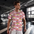 thumbnail image 3 of Wukai Cartoon Chicken Print Men's Short-Sleeved Mesh T-Shirt,Quick-Dry Short Sleeve Workout T-Shirt-4X-Large, 3 of 8