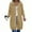 Khaki, variant on Dasayo Womens Coats Zip Front Black Overcoat Long Coats Lapel Collar Drawstring Outerwear Shackets for Women 2025 L