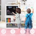 thumbnail image 3 of LINLUX 3 in 1 Kids Art Easel Drawing Board Double-Sided Whiteboard Chalkboard, White, 3 of 10