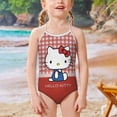 thumbnail image 2 of Hello Kitty Girls One Piece Swimsuits Hawaiian Summer Swimwear Beach Bathing Suit Outfits, 2 of 6