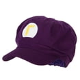 thumbnail image 3 of Mario Luigi Wario Waluigi Heat Transfer Cotton Elastic Newsboy Cap - Purple XL-2XL, 3 of 6