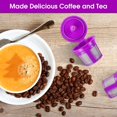 thumbnail image 5 of Reusable K Cups, 6 Pack Universal Fit Reusable Coffee Filters with Food Grade Stainless Steel Mesh Eco-Friendly Coffee Pods, for Keurig 1.0 and 2.0 Brewers (purple), 5 of 7