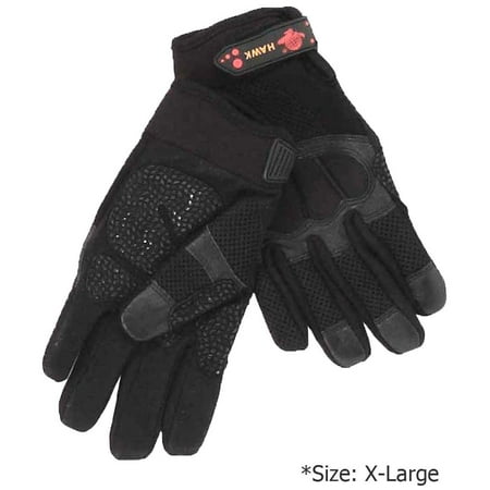 Dotted Palm Grip Men's Synthetic Backed Gloves - Silicone Dotted Grip Palms, Extra Large (Hawk: GL-80539) ()