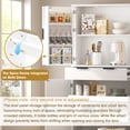 thumbnail image 3 of HSUNNS 72" Tall Pantry Cabinet, Large Pantry Storage Cabinet with 3 Keyboard Drawers and 6 Adjustable Door Shelves, Kitchen Pantry Freestanding Cupboard for Dining Room and Entryway, White, 3 of 11