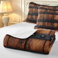 Erosebridal Vintage Wood Pattern Quilt King,Rustic Metal Straps King ...