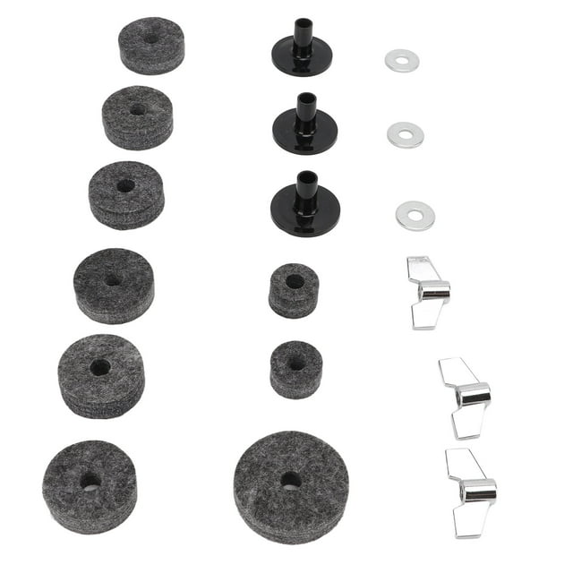 Kit de arandela de tuerca de metal NikouMX Accesorios de repuesto para platillos fieltro plástico metal