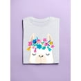 thumbnail image 3 of Llama With Flowers T-Shirt Women -Image by Shutterstock, Female x-Large, 3 of 4