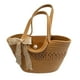 thumbnail image 2 of Bolso de paja francés, bolso tejido a mano, bolso de playa, bolso vintage, bufanda de seda, bolso decorativo tridimensional, bolso para ir al trabajo, bolso para salir, bolso de playa tejido de algodó, 2 of 6