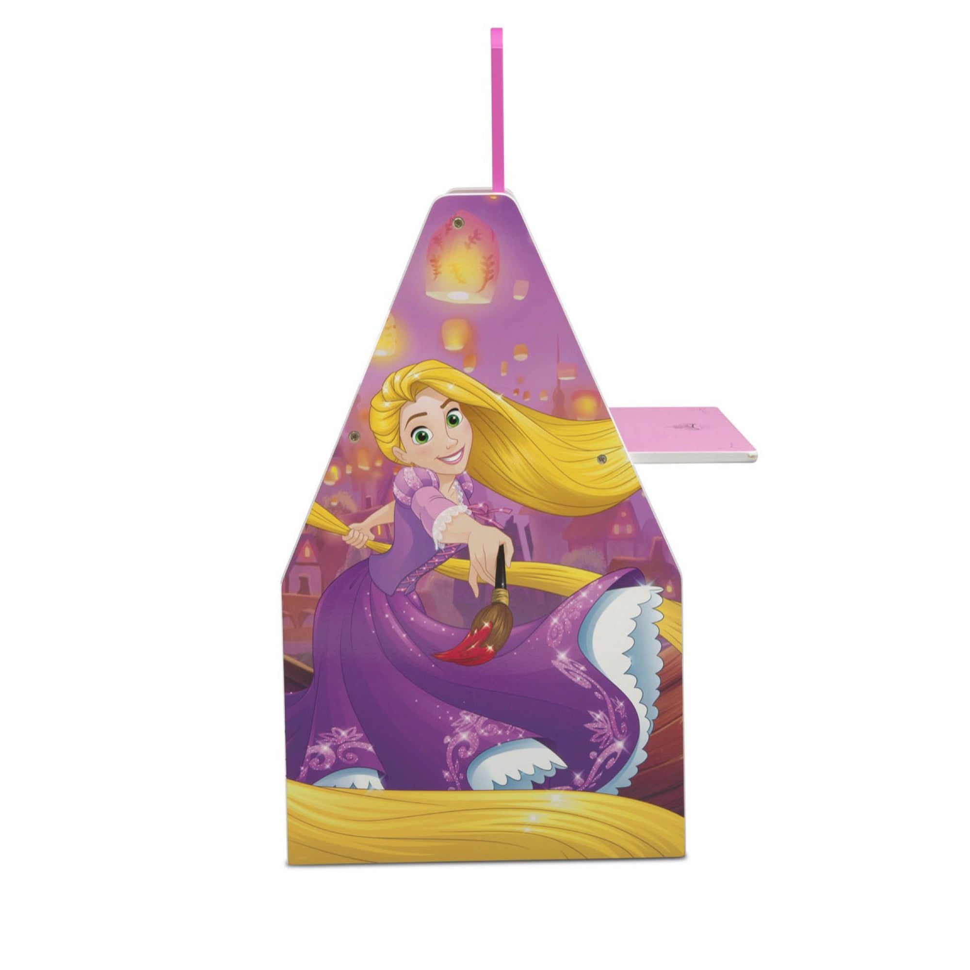 Disney Princess Deluxe Kids Art Table and Stool Set with Easel and Toy Organizer, Multicolor