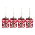 thumbnail image 1 of GOOHOCHY 4 adornos colgantes para árbol de Navidad, pequeñas cajas de regalo con purpurina, adornos colgantes para árbol de Navidad, suministros para fiestas navideñas de invierno., 1 of 8