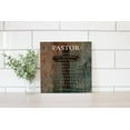 thumbnail image 2 of Pastor Stand Firm Green Splash Cross 12 x 12 Wood Wall Sign Plaque, 2 of 4