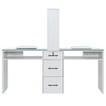 thumbnail image 4 of BarberPub 2 Position Nail Desk with Storage Drawer and Shelf, 4 of 9