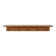 thumbnail image 3 of Kate and Laurel Alta Modern Wall Shelf with Hooks, 36 x 5 x 5, Walnut Brown, Decorative Entryway Shelf with 5 Hanging Hooks, 3 of 8