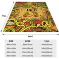 thumbnail image 4 of Taco Blanket Gifts for Kids Adults Soft Warm Lightweight Cozy Cmexican Tacos Food Throw Blankets for Bed Room Sofa Couch Decor Funny Doodle Cartoon Style Throws 50x60in, 4 of 6