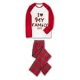thumbnail image 2 of Ihaphap 2025 I Love My Family Plus Size Red Christmas Matching Pajamas Set, 3XL-Women, 2 of 2