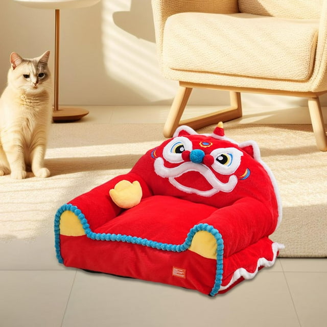 Sofá cama para gatos, caseta para cachorros, refugio para gatitos, nido compacto y cálido, base antideslizante, camas modernas para gatos de interior.