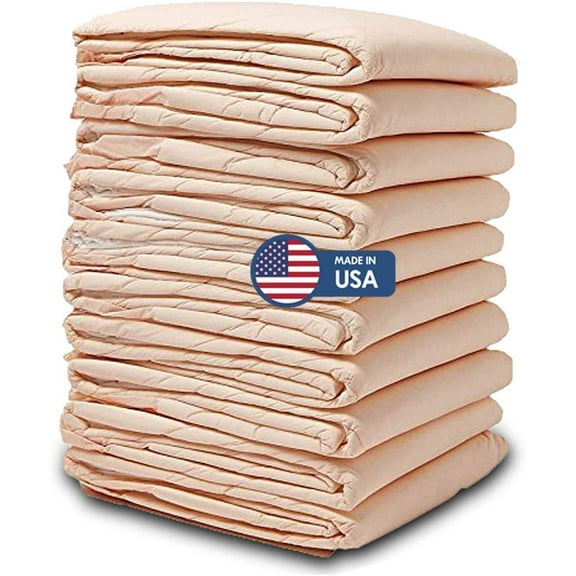 Wave Medical Products Ultra Heavy Absorbency Disposable Incontinence Underpads, 30" x 36" Quilted Fluff and Polymer Disposable Underpads, 25 per Case, Great Protection as Bed Pads Made in The USA