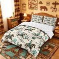 thumbnail image 2 of meiyoeat Cowboy Horse Pattern Bedding For Boys,Western Print Duvet Cover Full,Reversible,3-Piece,1 Duvet Cover and 2 Pillowcases, 2 of 6