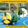 thumbnail image 6 of TOBBI 12V Kids Electric Airplane Ride on Car W/ Remote Control, 360° Spin Bumper Car, Green, 6 of 10