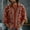 Wine, variant on Men's Floral Embroidered Shirt Long Sleeve Button Down Western Boho Vintage Loose Fit Casual Party Beach Shirt