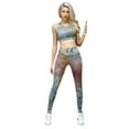 thumbnail image 3 of Women's Cheetah Zebra Tie Dye Print Activewear Sports Bra, S, 3 of 4